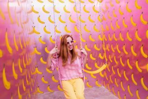 Museum with a room full of bananas